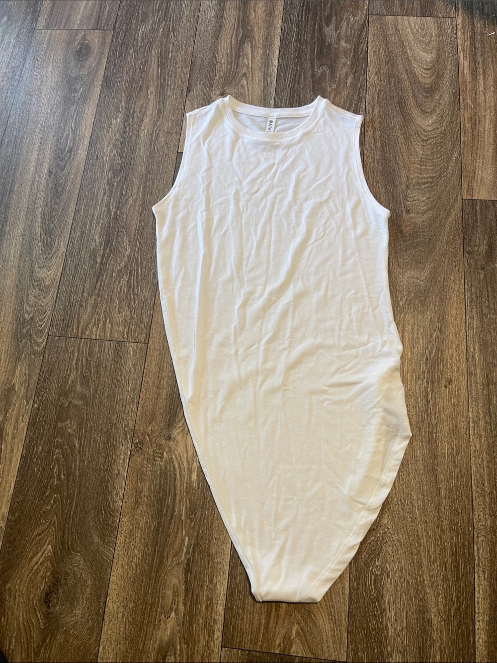 Athleta White Modal Blend Soft Knit Activewear Top XS